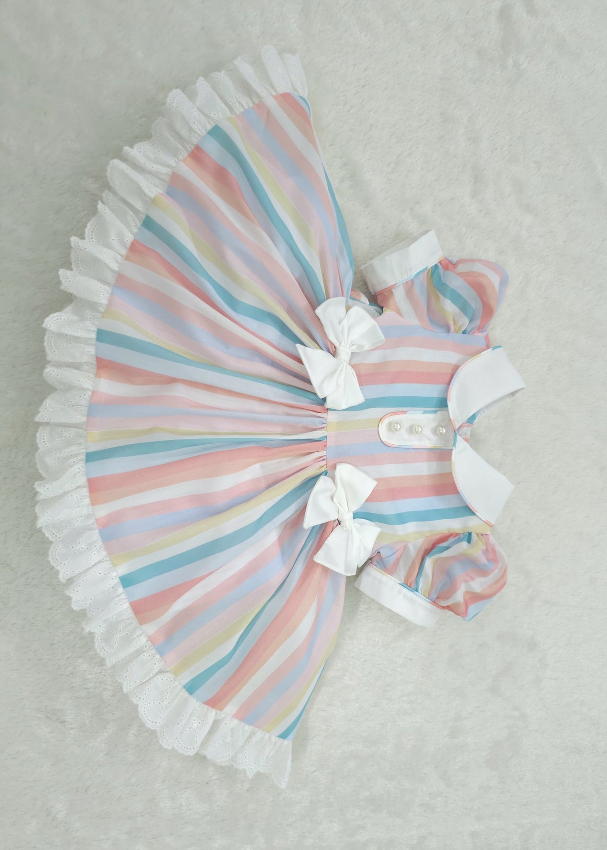 Pastel Stripe Bow Dress
