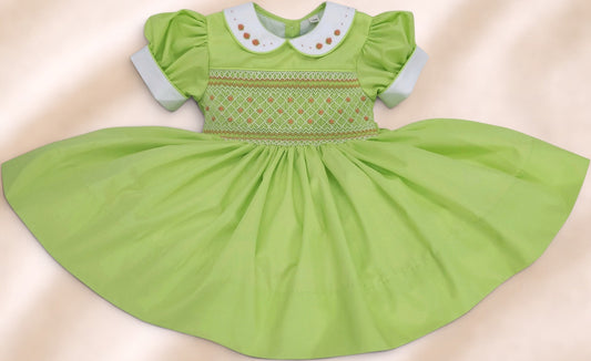 Citrus Lime smocked dress | Matching Dress